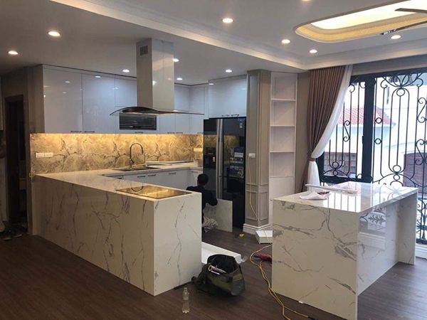 Mẫu đá nhân tạo vicostone ốp bàn bếp đẹp